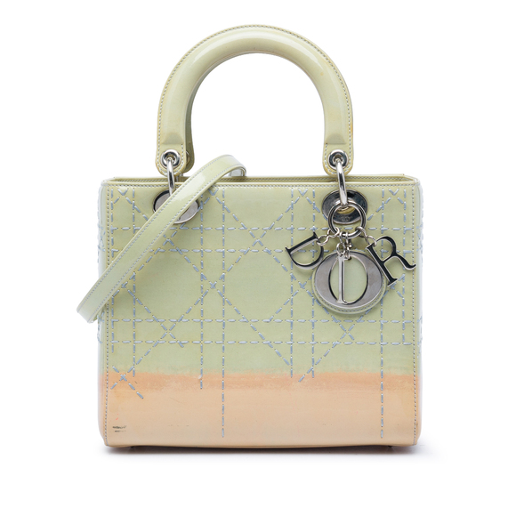 Dior Handbags - Pre-Loved Dior Medium Ombre Patent Cannage Lady Dior